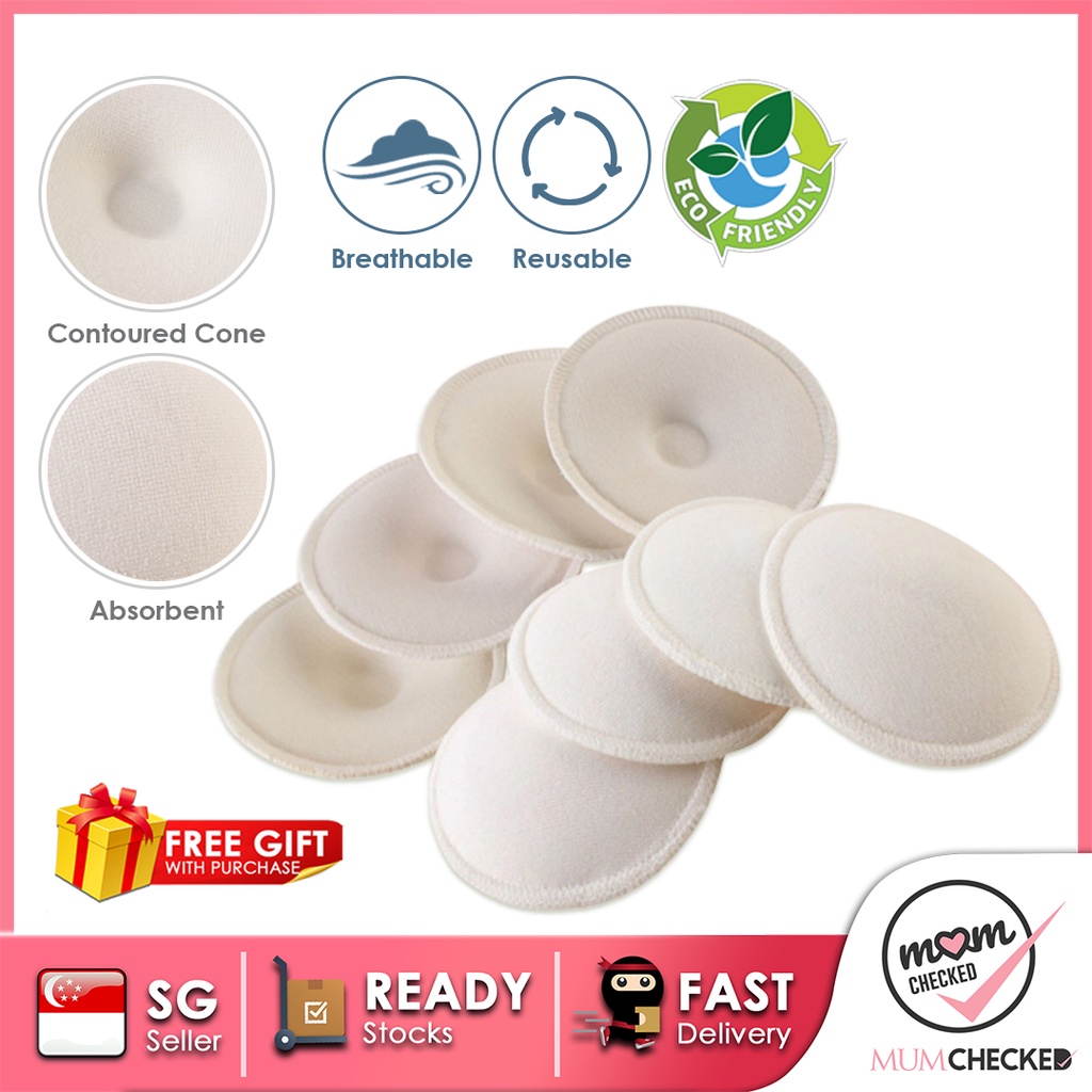 2pcs Soft Maternity Nursing Breast Pads Reusable 3 layers Cotton Washable  Anti Overflow Breastfeeding Pads For Maternity Use