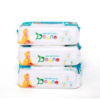 Combo 5 bịch Khăn ướt trẻ em Beeno 80 tờ không mùi an toàn không kích ứng