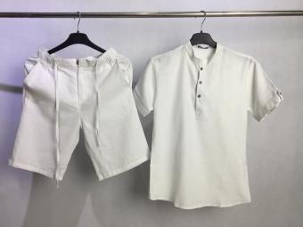 Bộ Đũi Nam Bộ Quần Áo Đũi Cộc Vải Đũi Cotton Mộc Mạc Thoáng Mát BDC2