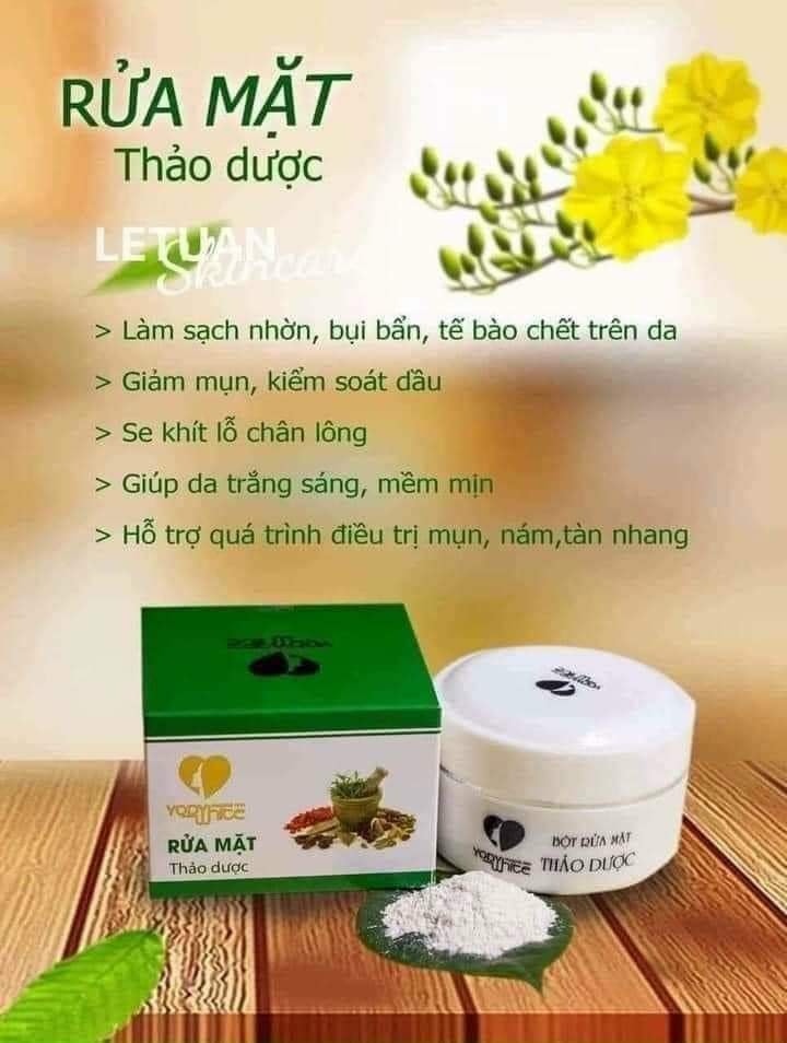 Bột rửa mặt thảo dược đông anh