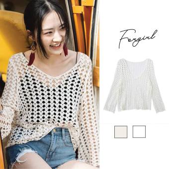 Áo lưới đi biển hình tim mặc ngoài bikini hàng Quàng châu chất lượng