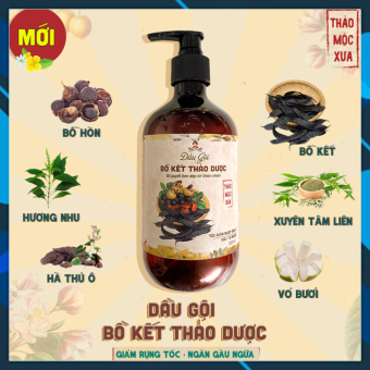 dầu gội đầu thảo dược bồ kết mộc xưa 500g
