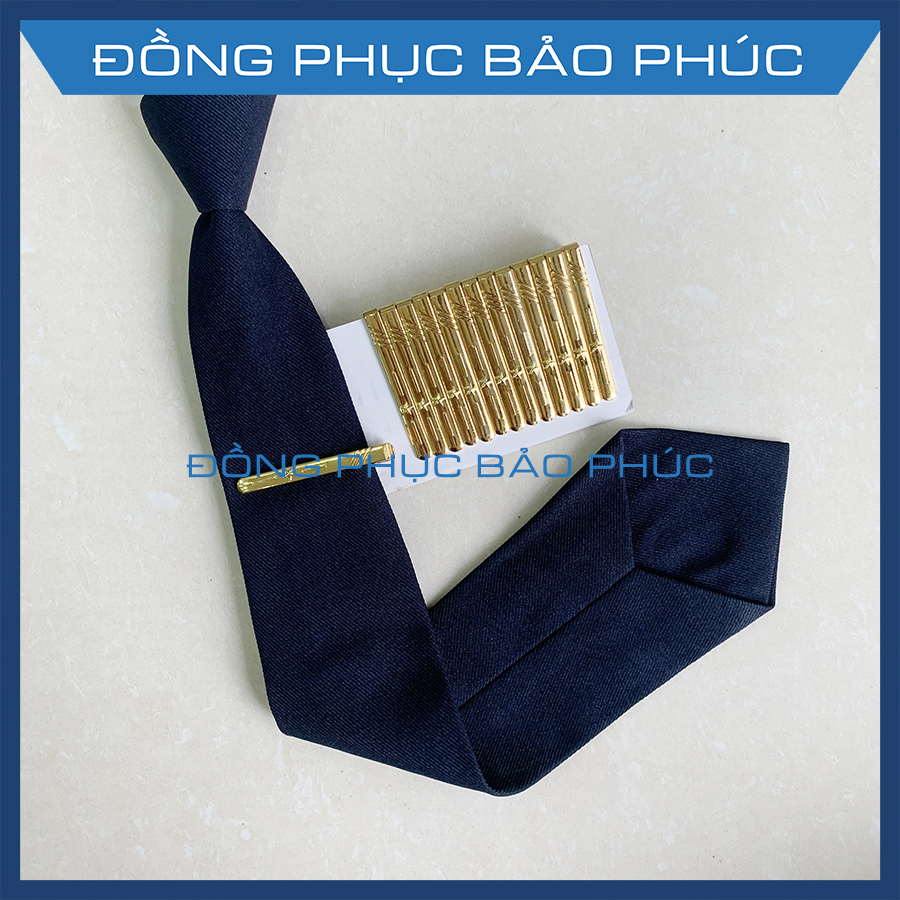 Combo cà vạt đồng phục bảo vệ chuyên nghiệp và kẹp cà vạt giá rẻ sang trọng