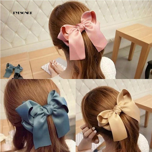 Lolita Kẹp tóc đỏ nơ lớn kẹp tóc dây lưới màu đỏ - Kẹp nơ - phụ kiện tóc nơ bản lớn cho các nàng Ulzzang hottrends 2022