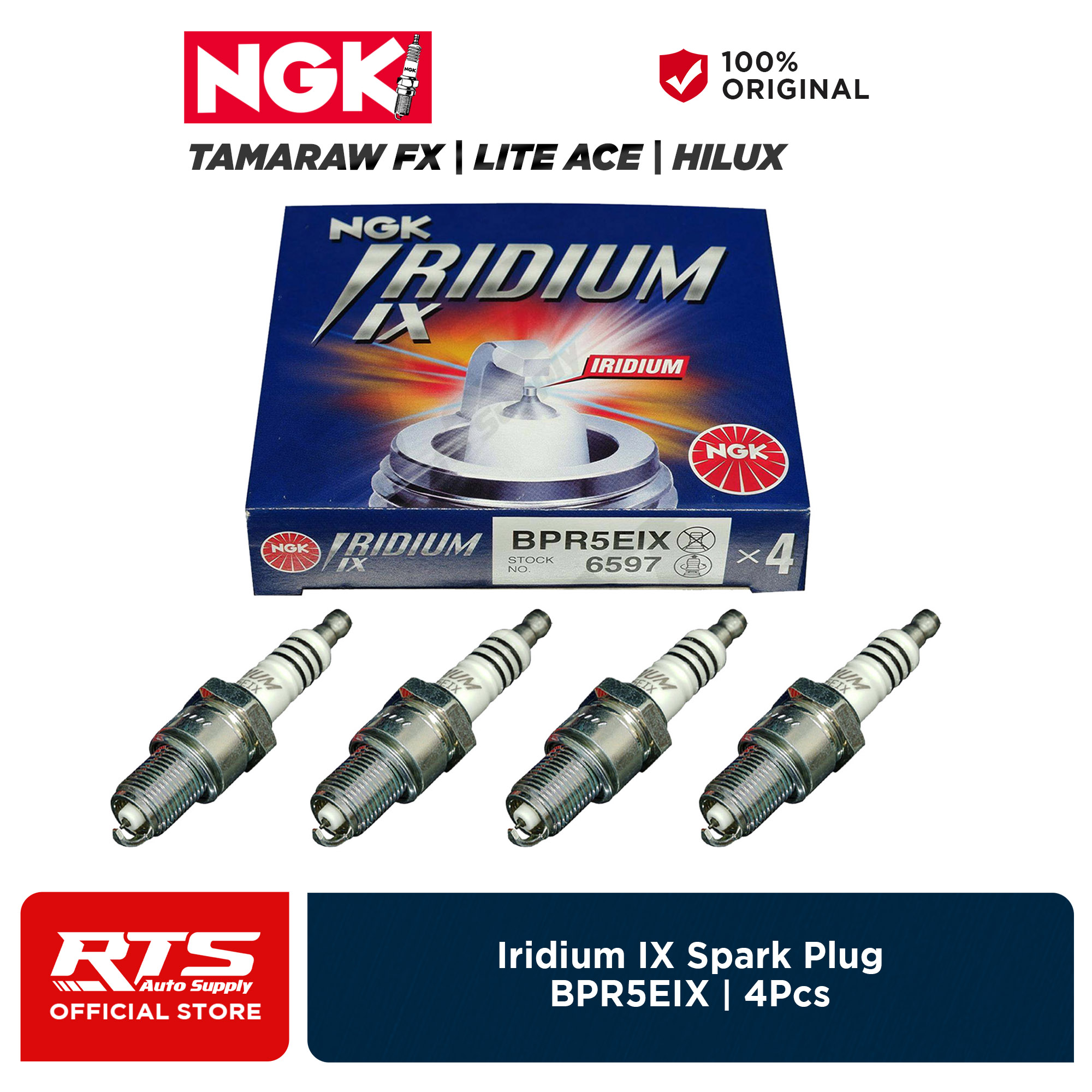 NGK Spark plug 4Pcs for Toyota Vios Corolla Altis Yaris bB  [Standard BKR5EYA-11] [Platinum BKR5EGP] [Iridium IX BKR5EIX-11] Lazada PH