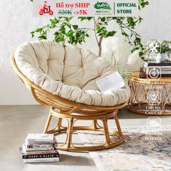 Ghế lười thư giãn Papasan 1m2 giả mây phòng ngủ cho bé, decor ban công nằm thư giãn, trang trí phòng khách / HealHomes