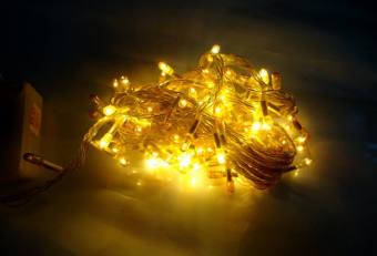 Dây Đèn Led Dài 5m Chớp Màu Vàng Bóng Tiêu
