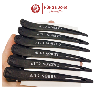 Kẹp mỏ vịt nhựa chia xước tóc Nhật vỉ 6 cái giá rẻ siêu đẹp bền chuyên dụng cho salon tóc nam nữ spa barber shop