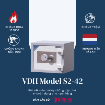 Két Sắt Hà Lan VDH S2-42C (160kg) Ngân Hàng Siêu Cường Chống Cạy