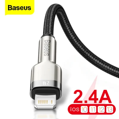 Baseus Cafule Series Metal Data Cable USB to iP / Lightning for iPhone 12 Pro Max Mini 11 Pro XR XS/X SE (1)