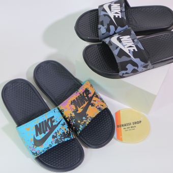 dép nike quai ngang phun sơn camo nam thể thao