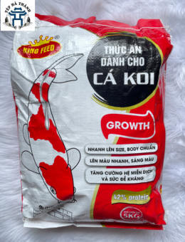 Cám Cá Koi King Feed Growth 42% Đạm Túi 100Gram - Thức Ăn Giúp Tăng Trưởng Cho Cá Koi