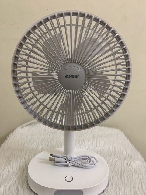 Quạt tích điện 3in1 km-f0326 cao cấp- quạt tích điện có đèn led loại mới siêu bền