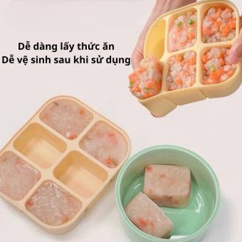 KHAY SILICONE TRỮ ĐÔNG ĐỒ ĂN DẶM , HỘP TRỮ THỨC ĂN CHO BÉ, HỘP ĐỰNG THỰC PHẨM,