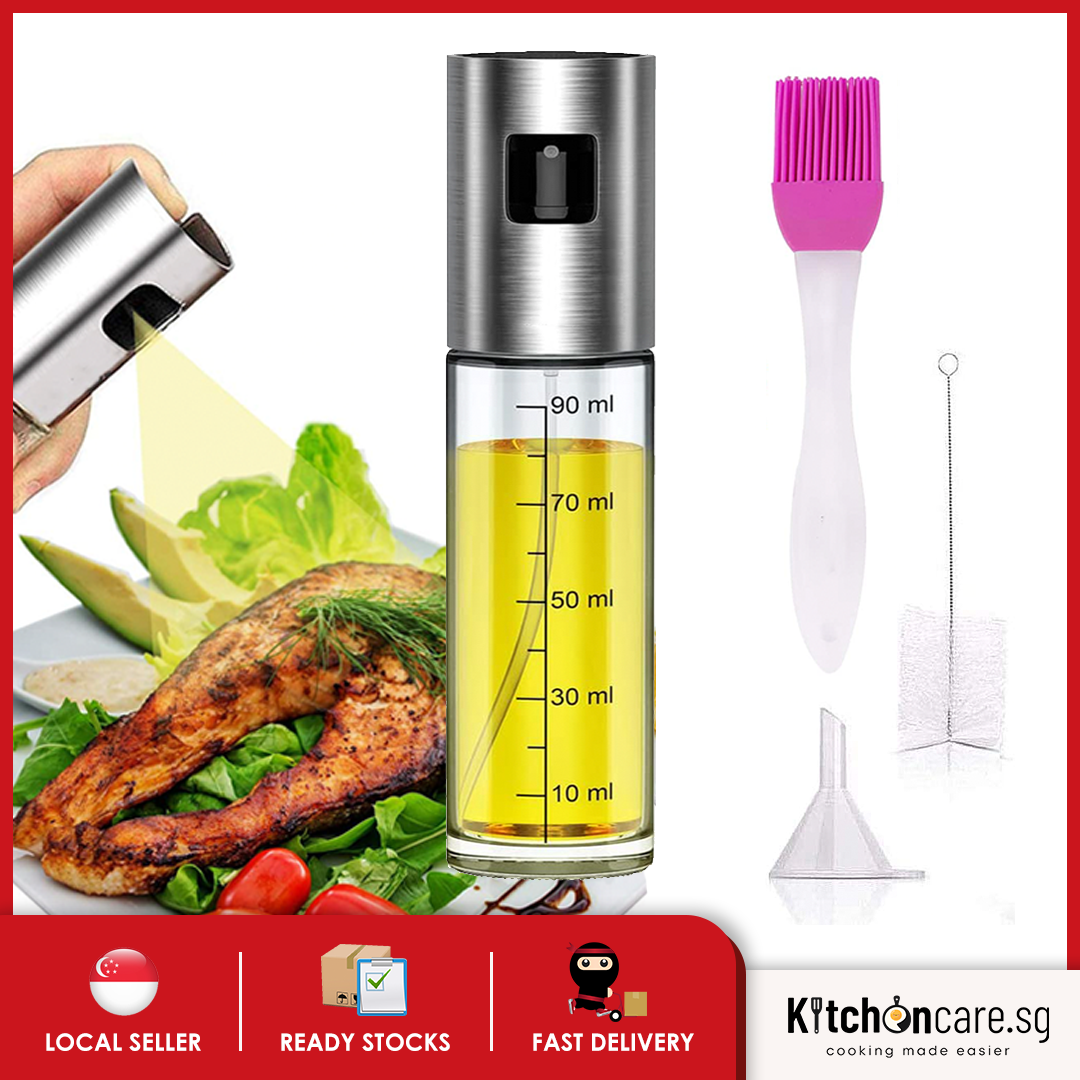 Th Olive Oil Spray Bottle, Sprayer For Cooking, 220ml Dispenser Mister Refillable Vinegar Bottle