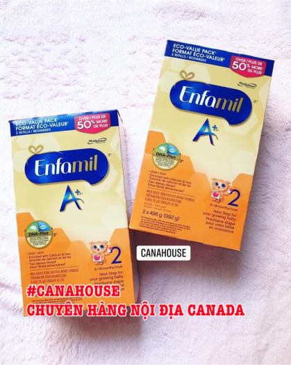 Sữa bột Enfamil A+ số 2 của Canada - hộp giấy 992g