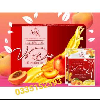 Trà Giảm Cân Vị Đào Chính Hãng tặng detox rau củ