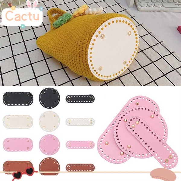 Đế da PU làm đáy túi hình tròn , hình ôvan size 15