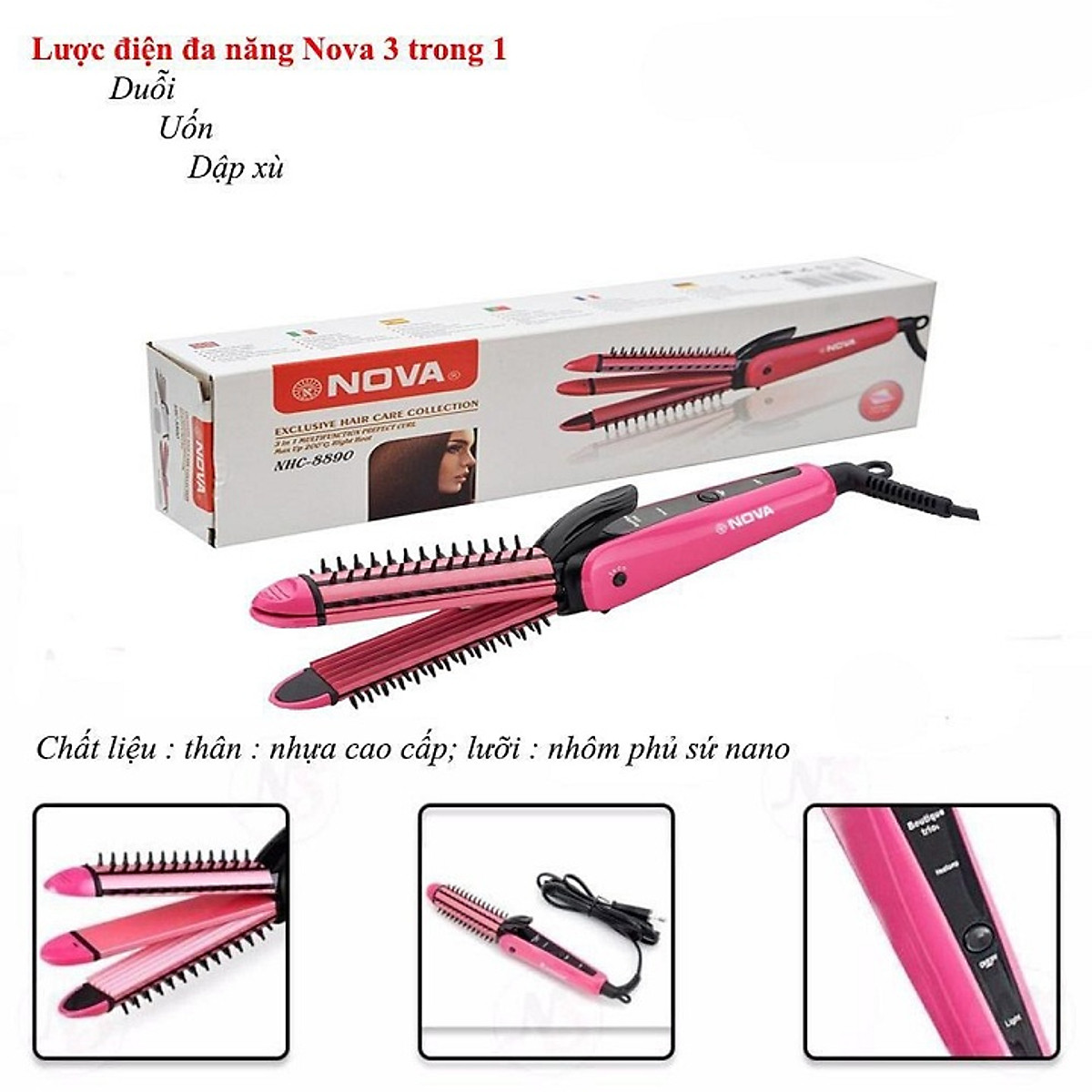 Máy uốn tóc tự động xoay 360 độ Vivid & Vogue- Gậy uốn xoăn tự động Vivid- Máy làm lọn tóc xoăn sóng nước thông minh làm tóc xoăn nhanh và hiệu quả tức thì