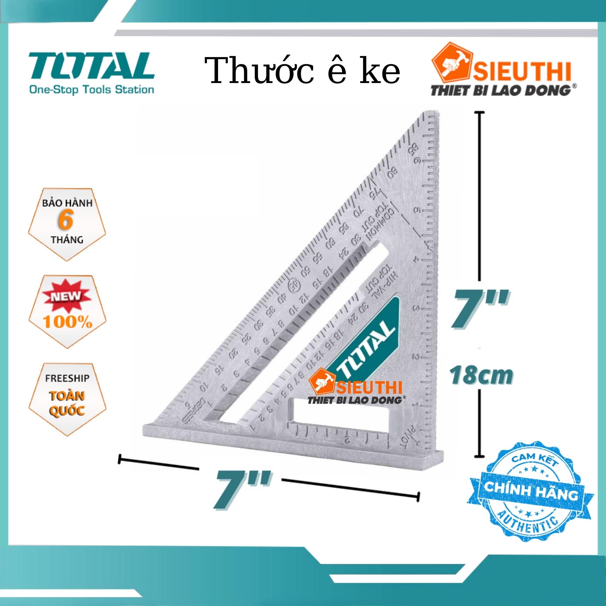 Thước Êke nhựa ABS tam giác 7 inch Total TMT61201