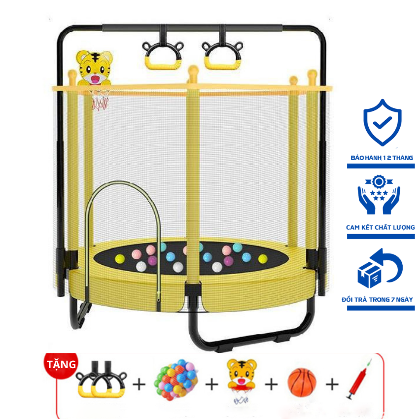 Nhà nhún nhảy, nhà bóng cho bé Kore Sport, bạt nhún quây bóng có xà đơn vận động tăng chiều cao tải trọng lớn