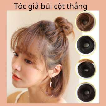 Tóc giả búi củ tỏi. búi cột thẳng tóc giả