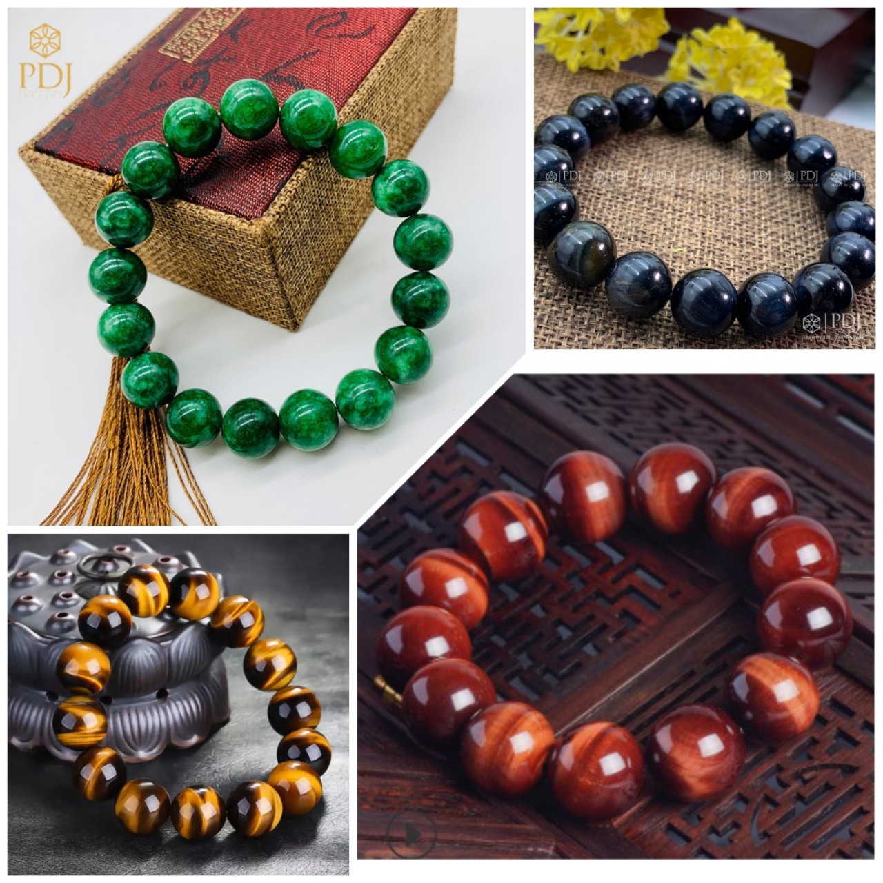 Vòng tay đá cẩm thạch, mắt hổ