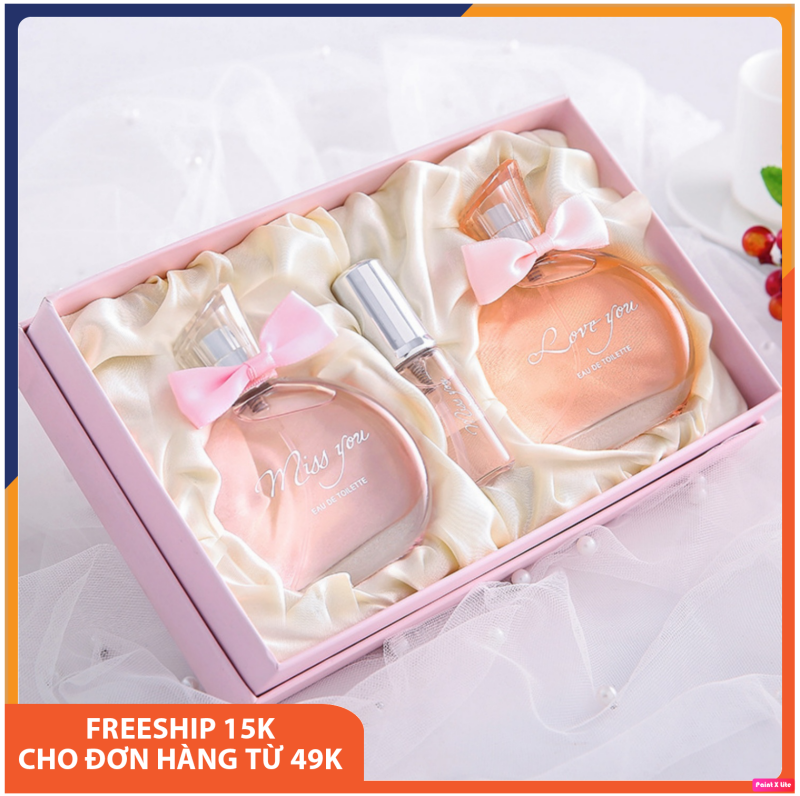Combo 3 chai nước hoa nữ thơm lâu dịu nhẹ Miss-Love hương thơm ngọt ngào, mùi hương quyến rũ, lôi cuốn đem lại cảm giác say đắm, tinh tế, dạng xịt, bỏ túi được, nước hoa nữ chính hãng cao cấp giá rẻ 115ml Melystore PN003