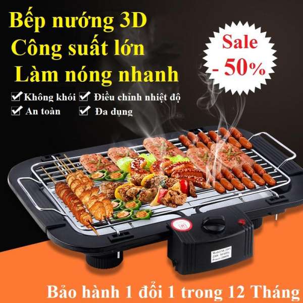 [RẺ VÔ ĐỊCH] Bếp Nướng Điện Không Khói BBQ Hàn Quốc – bếp nướng 2000W CAO CẤP loại dài dùng cho gia đình - tiện dụng, thỏa sức mang theo du lịch
