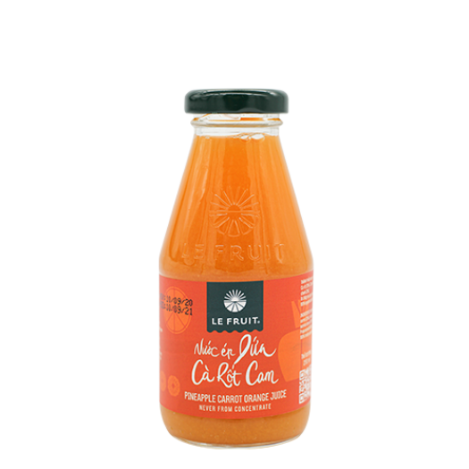 Nước ép dứa cà rốt cam Le Fruit(Thùng 12 chai x 250ml)