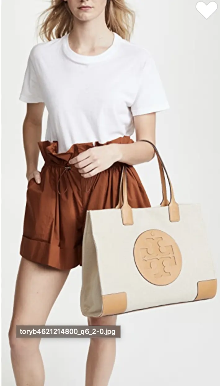 tory burch ella large canvas tote