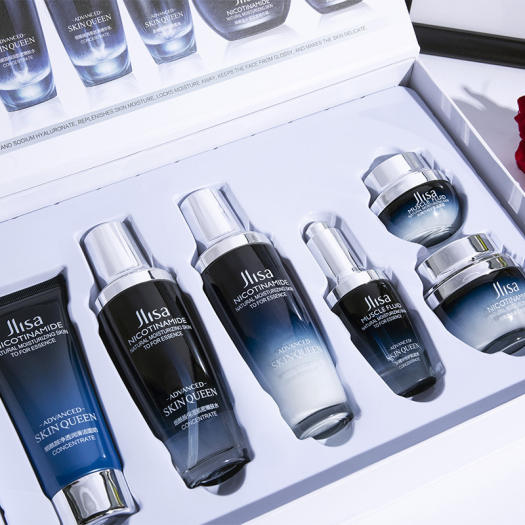 Hộp quà chăm sóc da mặt 6 món dưỡng ẩm Jlisa (sữa rửa mặt + nước hoa hồng + sữa tinh chất + tinh chất dưỡng da + kem dưỡng + kem mắt) (bao bì mẫu mới và cũ được vận chuyển ngẫu nhiên)