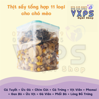 [ THỨC ĂN ĐÔNG KHÔ ] Thịt sấy khô/ Thức ăn sấy khô cho Chó Mèo hộp 650gr
