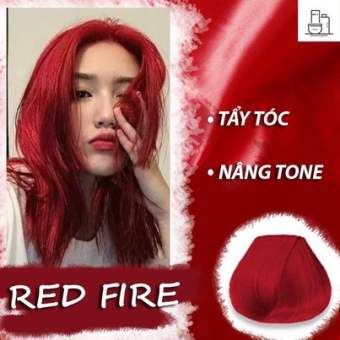 THUỐC NHUỘM TÓC MÀU ĐỎ LỬA [TẶNG KÈM OXI + CHỤP TÓC + GĂNG TAY]