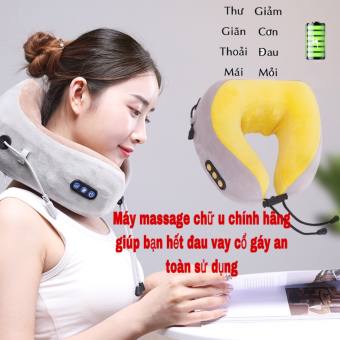 GỐI MASSAGE CỔ CAO CẤP - ĐA NĂNG gối ngủ văn phòng gối mát xa gối massage trị liệu gối massage cổ cao cấp giảm đau nhức cổ vai gáy gối mát xa vòng cổ gối hình chữ u gối kê cổ gối mát xa cổ gối massa cổ loại tốt