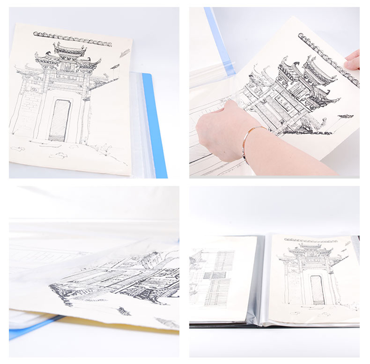 Sổ Tư Liệu A3 Kẹp Tài Liệu Nhiều Tầng Kẹp Tài Liệu Túi Phác Thảo Album Bảo Vệ Lưu Trữ Tập Học Sinh Bằng Lật Trang Đa Chức Năng Kỹ Thuật Giấy Vẽ Túi Trong Suốt