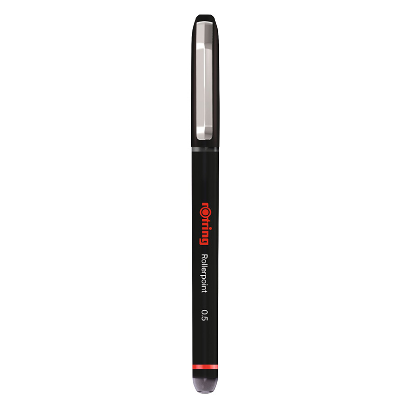 rOtring Rollerpoint Pen 0.5 mm. Black & Blue รอตริง ปากกาโรลเลอร์บอล หัวขนาด 0.5 มม. มีให้เลือก 2 สี ดำและน้ำเงิน