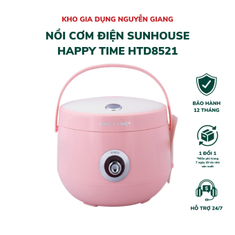 Nồi Cơm Điện Mini Sunhouse Happy Time HTD8521 Dung Tích 1,8 Lít Có Quay Xách Chống Bỏng An Toàn - Kho Gia Dụng Nguyễn Giang