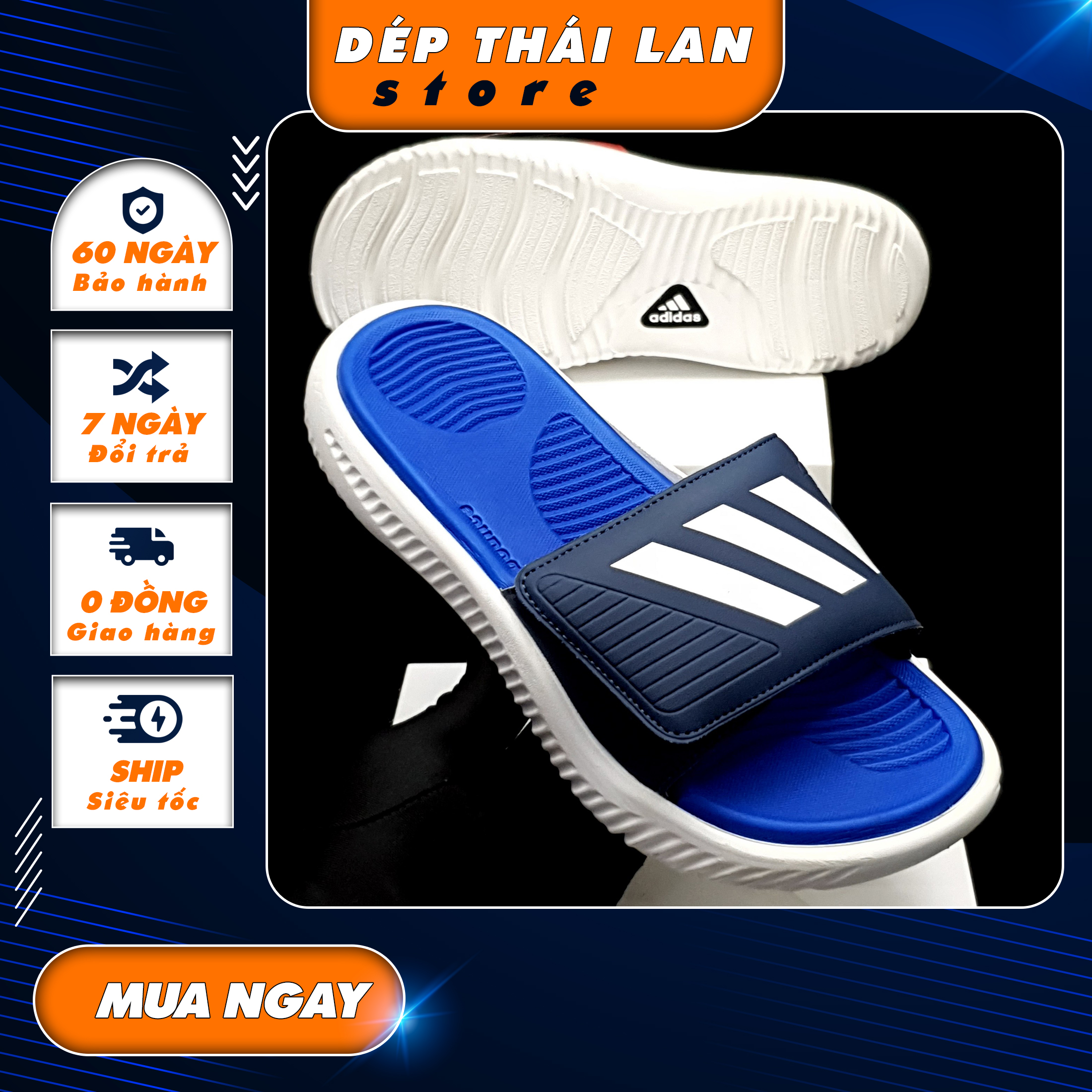 Dép Adidas Alphabounce Cao Cấp, Dép Quai Ngang, Dép Quai Xé