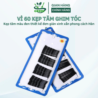 Vỉ 60 chiếc kẹp tăm làm đẹp - Kẹp tăm màu đen thiết kế đơn giản xinh xắn phong cách Hàn Quốc