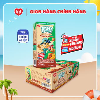 Kun Sôcôla lúa mạch có Thạch thùng 48 hộp x 170ml