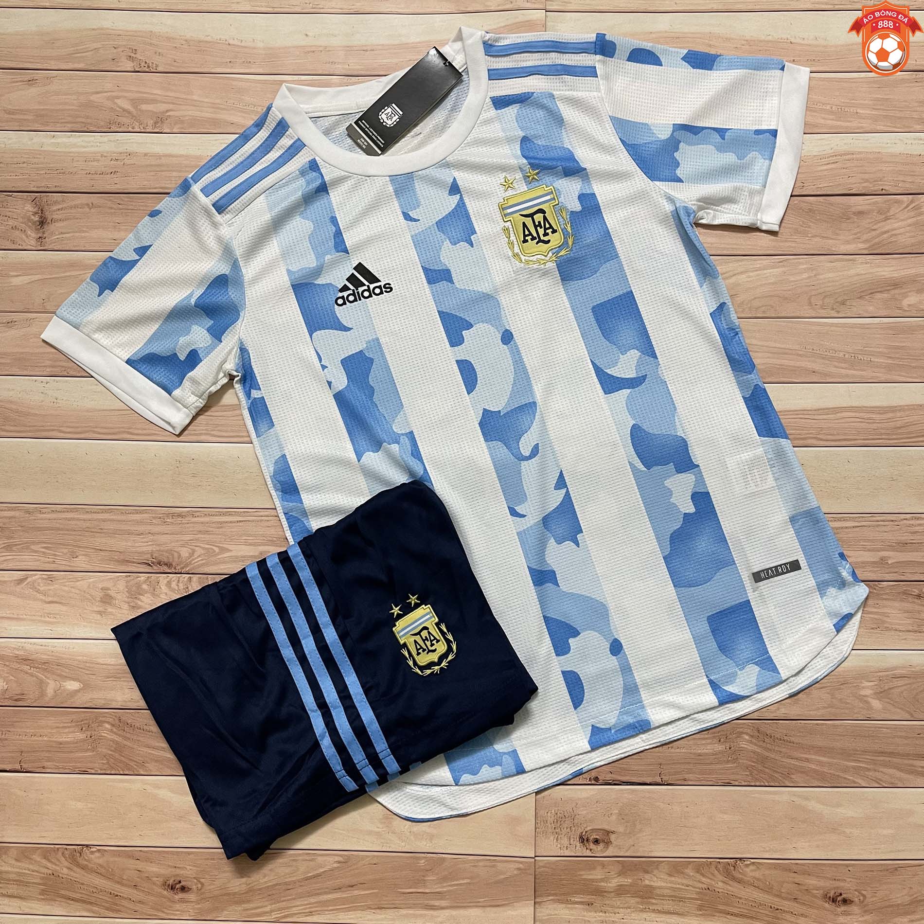Áo Bóng Đá Đội Tuyển Argentina Sân Nhà 2021 - Chuẩn Mẫu Thi Đấu Quốc Tế - Vải Polyester Thái Gai Lưới
