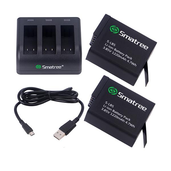 Smatree Dual Battery Set For Gopro Hero 8 Black Hero 7 Black