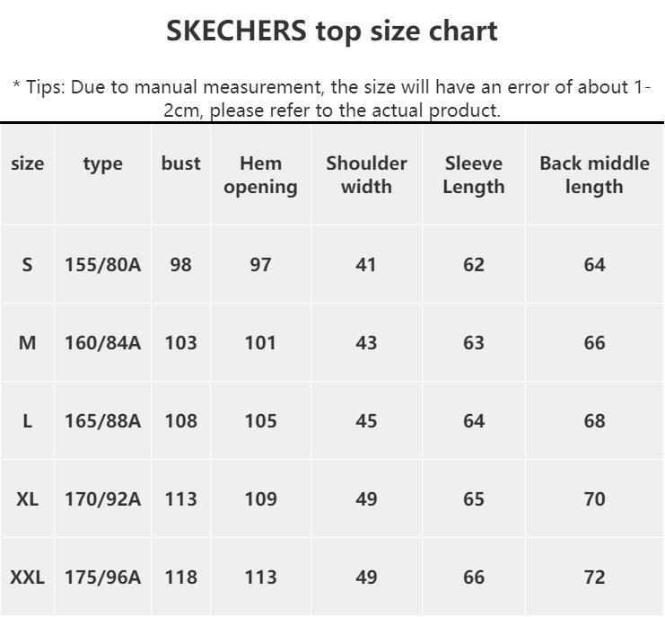 skechers socks size chart