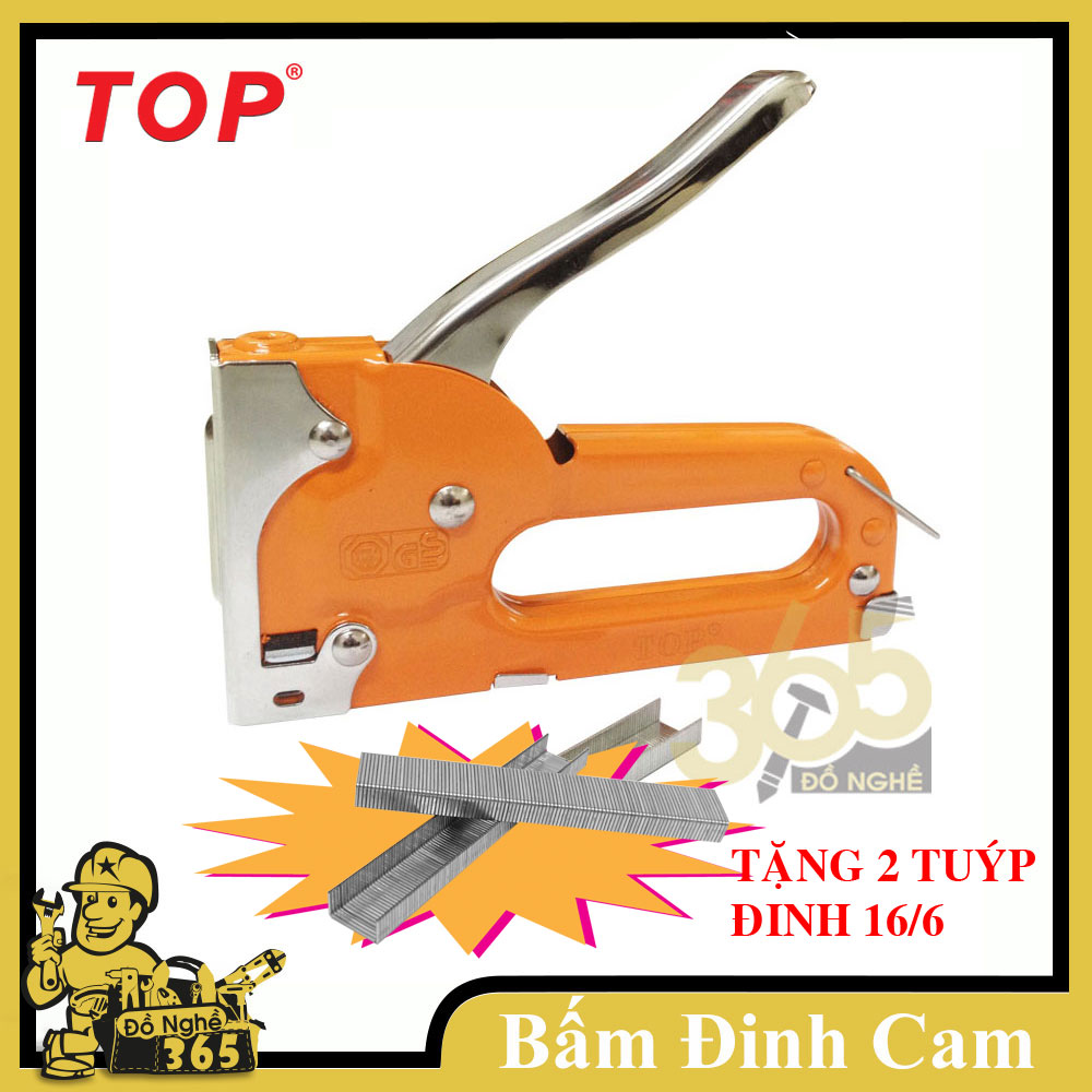 Kìm bấm gỗ ghim TOP , dụng cụ sử dụng đinh 16/6,16/8 chuyên bấm ghim lên các bề mặt gỗ, nhựa... có thể bấm yên xe, ghế salon, bấm dây tiêu...