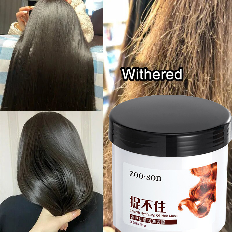 Dầu Xả Dưỡng Tóc Phục hồi tóc hư tổn, khô và xơ cứng do nhuộm và uốn, mặt nạ dưỡng tóc mềm mượt, bảo vệ tóc hư tổn và làm sáng chất tóc 500g