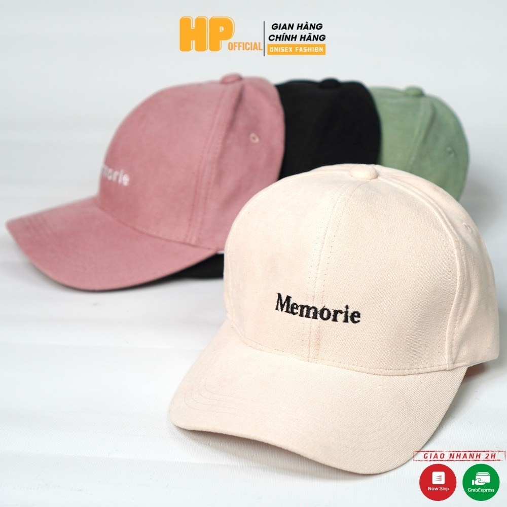 [HCM]Mũ lưỡi trai ❤️ Nón kết thêu chữ Memorie phong cách Ulzzang form unisex nam nữ N01