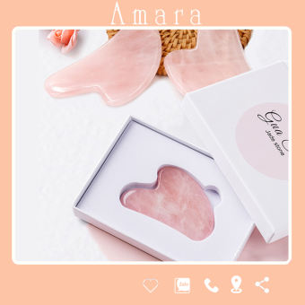 Đá Gua Sha Massage Mặt Đá Thạch Anh Cao Cấp Giúp Thon Gọn Mặt Thư Giãn Lưu Thông Máu