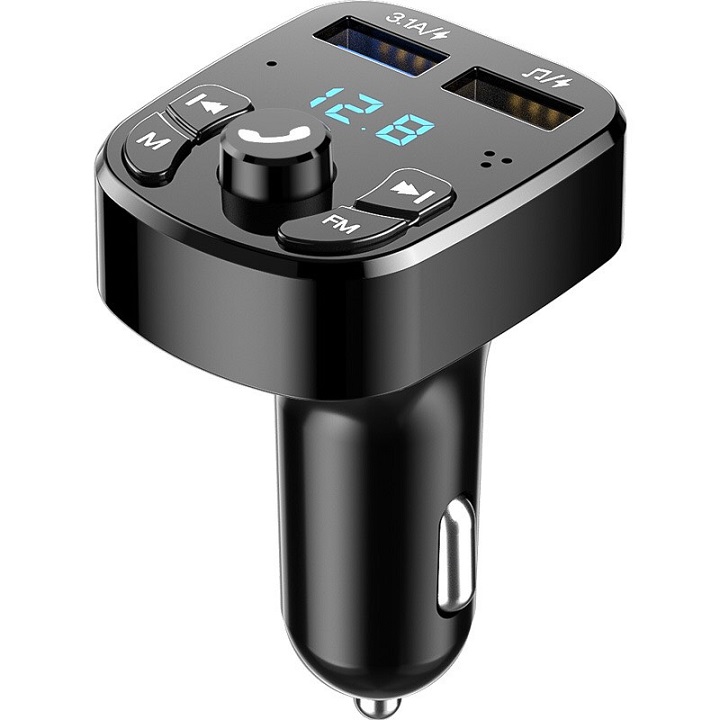 Tẩu sạc ô tô 2 cổng USB kết nối Bluetooth rảnh tay, dock sạc,coc sac nhanh ô tô, bộ chia sạc ô tô, tau sac nhanh o to