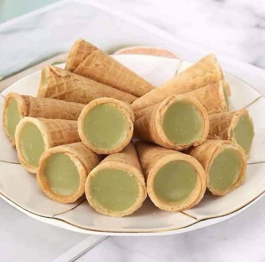 Bánh ốc quế nhân kem. bánh kem ốc quế đủ vị. ăn siêu mê.shop bách hóa hạt dinh dưỡng